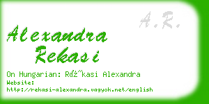 alexandra rekasi business card